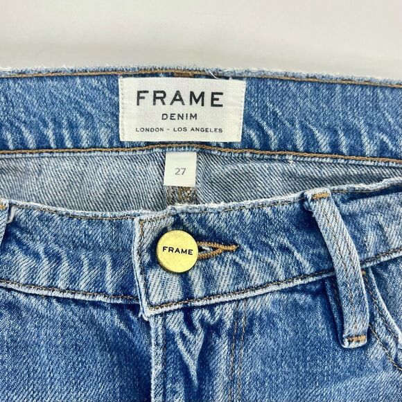 Frame Le Mini Split Front Denim Skirt - Picture 4 of 9